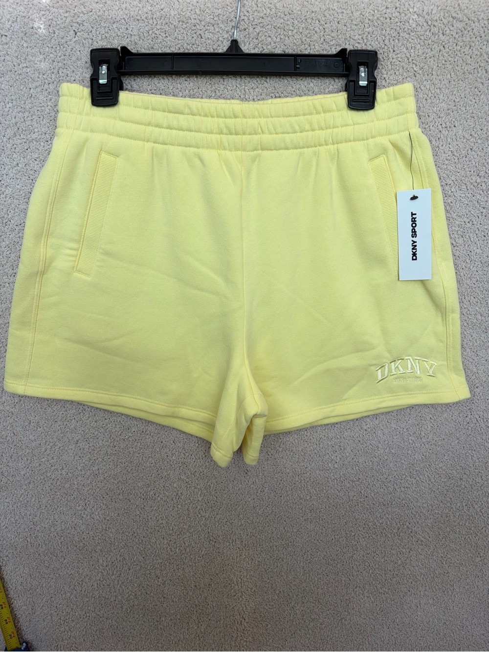 NWT DKNY Sport Lounge Shorts Yellow Lemon Size S
